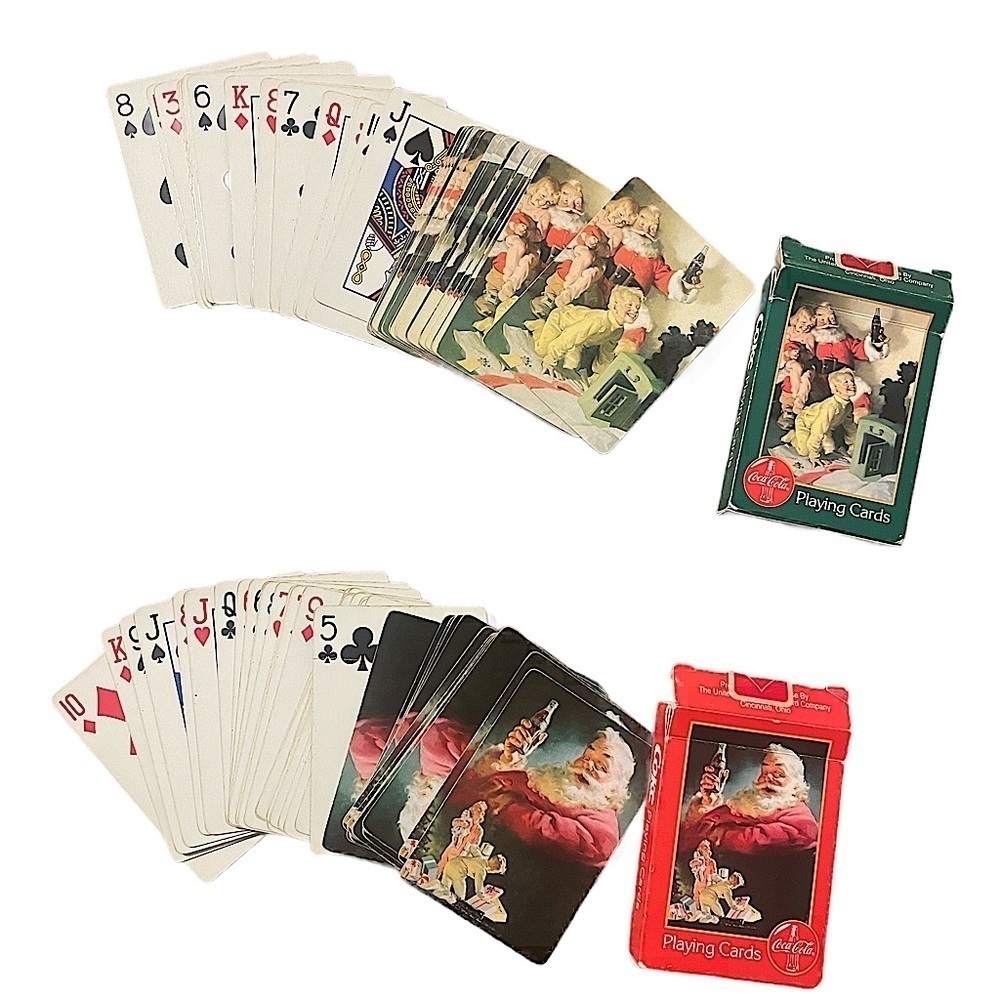 Vintage Coca Cola Playing Cards Set of Two Decks in Tin Box